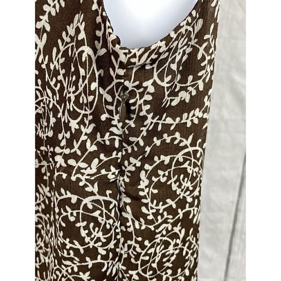 George Designs by Mark Eisen XS (0/2) Sleeveless V-Neck Brown Sheer Lined Top - Picture 10 of 12